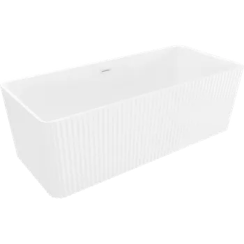 Vana Mexen Nila samostatně stojící vana vroubkovaná 170 x 75 cm, bílá, bílý přepad - 52841708000-20 Volně stojící vany