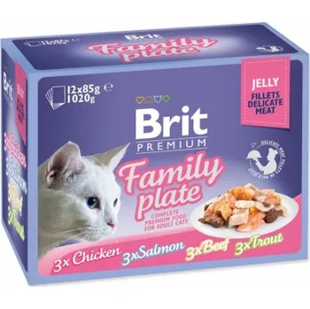 Brit Premium Cat - D Fillets in Jelly Family Plate - 12x85g
