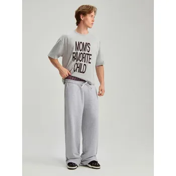 Pánské kalhoty Tepláky - L - House - šedá - 128HJ-85M