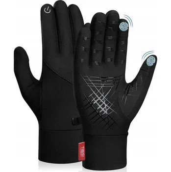 Rukavice ZIMNÍ DOTYKOVÉ RUKAVICE NA BĚHÁNÍ VĚTRUODOLNÉ PROTISKLUZOVÉ VEL L