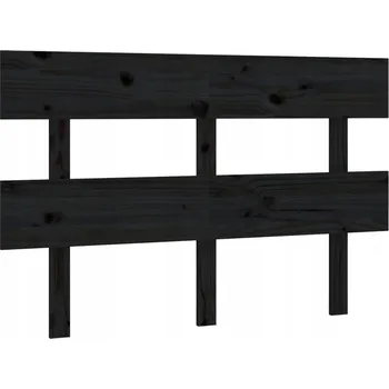 Dřevěné čelo černé, borovice borovice, 144x3x81 cm