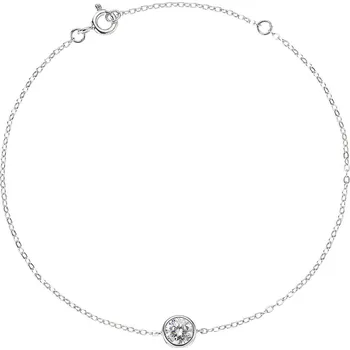 Náramek EVOLUTION GROUP CZ Stříbrný náramek AMELIA moissanite - 13M00002