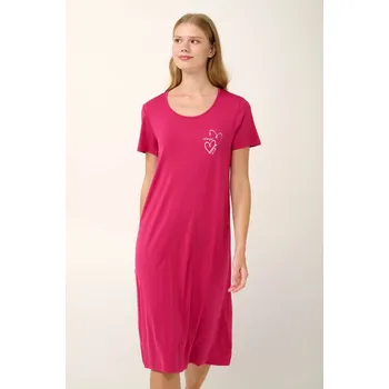 Dámská košile Vesna Dámská košile s kátkým rukávem srdíčka - malina XL