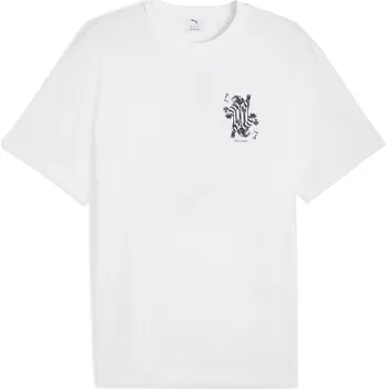 Pánské triko PUMA GRAPHIC CARD PLAY RELAXED TEE 63212102 PUMA WHITE XXL