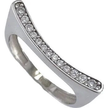 Prsten Stříbrný prsten prohnutý velikost prstenu 56