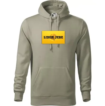 Pánské oblečení Lidem jebe - Mikina pánská Cape s kapucí - 5XL ( Light khaki )