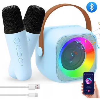 Mikrofon KARAOKE SYSTÉM PRO DĚTI I DOSPĚLÉ S MIKROFONY A AKUMULÁTOREM