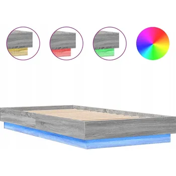 Postel Dvoulůžková postel imitace dřeva 80x210 dub sonoma