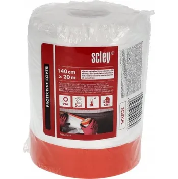 Zakrývací fólie na malování MALOVACÍ FÓLIE S OCHRANNOU MASKOVACÍ PÁSKOU PROTISKLUZOVÁ 140 CM X 20 M RENOVAČNÍ