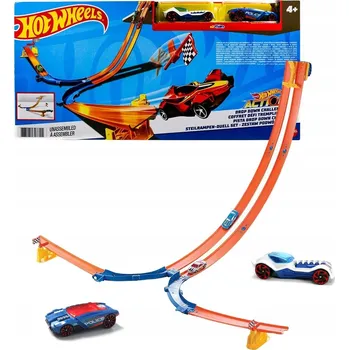 autodráha Hot Wheels závodní dráha dvojitý sjezd + 2 autíčka DNR54