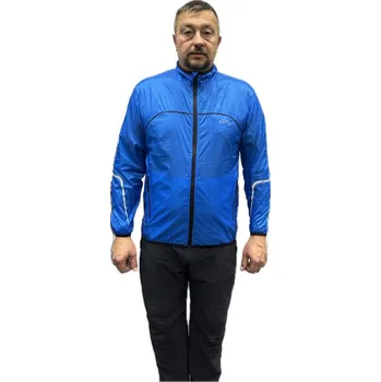 Cyklistická bunda Pánská lehká sbalitelná bunda Mercox Leon cyklistika i běh modrá Velikost: XL