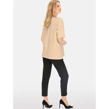 Pánská móda Perso T-Shirt TCE240012F Béžová Regular Fit 42