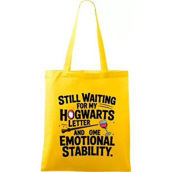 Still waiting for my Hogwarts letter and some emotional stability - Taška bavlněná - 42 x 38 cm ( Žlutá )