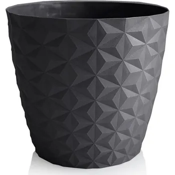 Květináč PLASTKON Květináč Crystal mat recyklovaný 30cm antracit