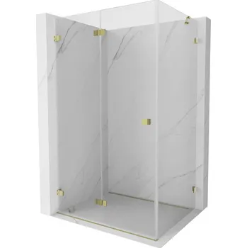 Mexen Lunar-F skládací sprchový kout levý 95 x 80 cm, transparentní, zlatá - 836-095-080-50-00-L Sprchové kouty