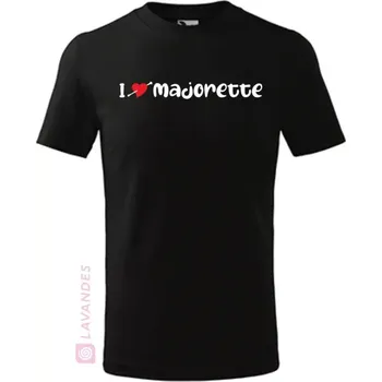 I love Majorette, dětské, černá, 158 (Tričko pro mažoretky)
