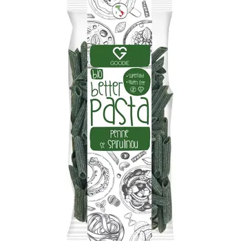 GOODIE Bezlepkové těstoviny superfood - Se spirulinou - Penne BIO 250 g