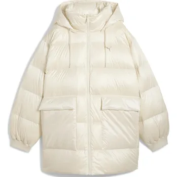 Dámský kabát Dámský kabát PUMA STYLE HOODED DOWN JACKET 68838987 ALPINE SNOW L