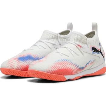 Kopačky Kopačky PUMA FUTURE 8 MATCH IT + MID JR 10861701 WHITE/PUMA BLACK/GLOWING RED 37.5