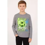 CHLAPECKÉ TRIČKO S DLOUHÝM RUKÁVEM - DT9415 Velikost: 116, Barva: Šedá