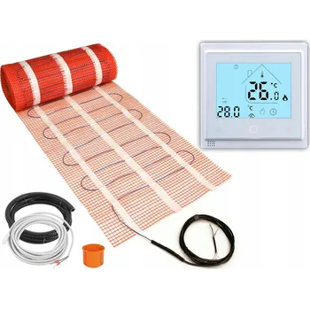 Topná rohož Sada TOPENÍ POD DLAŽBU rohož 2m2 170W/m2 + DIGITÁLNÍ TERMOSTAT Bílý