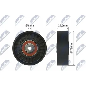 Vratná/vodicí kladka, klínový žebrový řemen NTY RNK-VW-004