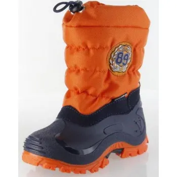 Chlapecká obuv Dětská zimní obuv SPIRALE ENZO - sněhule Oranžová/Tmavě modrá Velikost: 35