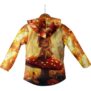 Panel se střihem 98 softshell bunda muchomůrka