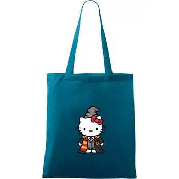 Nákupní taška Harry kitty - Taška bavlněná - 42 x 38 cm ( Petrolejová )