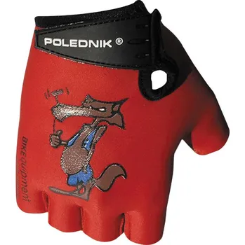 Cyklistické rukavice Polednik Dětské cyklistické rukavice Poledník Baby New SF red/vlk Velikost: 4