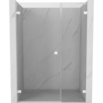 Sprchové dveře Mexen Lunar-B sprchové dveře otočné levé 150 cm, transparentní, bílé - 832S-150-050-20-00-L Sprchové dveře