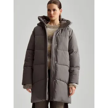 Dámský kabát Prošívaný kabát s kapucí - S - House - tmavošedý - 646AJ-90X