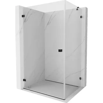 Mexen Lunar-B sprchový kout s otevíracími dveřmi levý 90 x 80 cm, transparentní, černý - 832-090-080-70-00-L Sprchové kouty