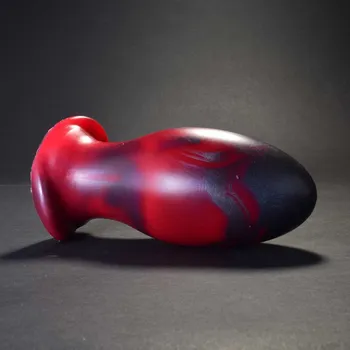 Anální kolík Topped Toys Gape Keeper 100 Forge Red, prémiový silikonový anální kolík 19 x 8,1 cm