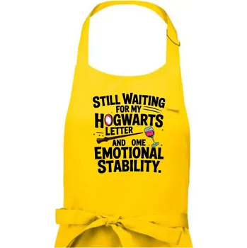 Kuchyňská zástěra Still waiting for my Hogwarts letter and some emotional stability - Dámská zástěra na vaření - Univerzální velikost ( Žlutá )