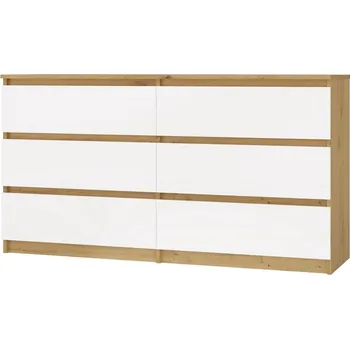 Ložnice FALCO Komoda Malvína M6 140 dub artisan/bílá