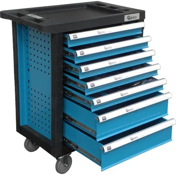 Dílenská pojízdná skříňka 7 zásuvek s vybavením 162 ks GEKO, , ,