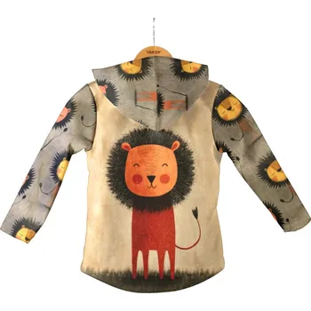 Panel se střihem 86 softshell bunda šťastný lvíček