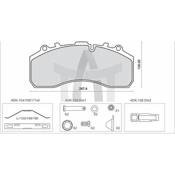 Auto-moto Sada brzdových destiček - kotoučová brzda STEINHOF SM448-Z