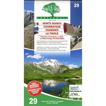 Monte Bianco - Courmayeur - Chamonix - La Thuile 1 : 25 000