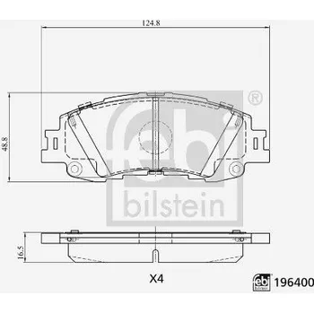 Brzdová destička FEBI BILSTEIN 196400 Sada brzdových destiček, kotoučová brzda (196400)