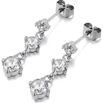 Náušnice Victoria Filippi Stainless Steel Ocelové náušnice se zirkony Zoa - chirurgická ocel E-E24213P/30 Stříbrná