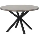 Jedálenský stůl, betón / čierna, průměr 120 cm, MEDOR