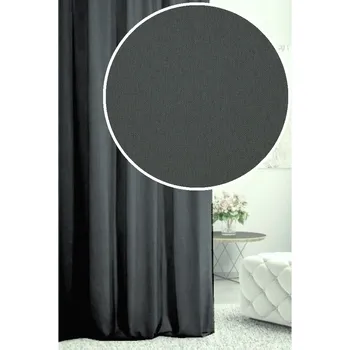 Dekorační látka Rongo - tm. šedá bez obšití 150