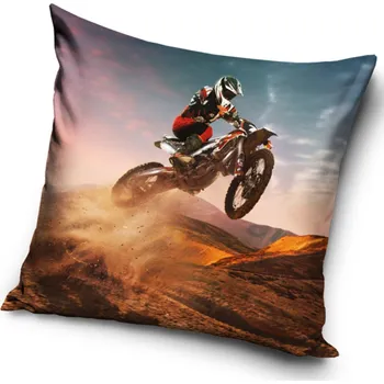 Polštář Carbotex Motocross Král písečných dun hnědá 40 x 40 cm