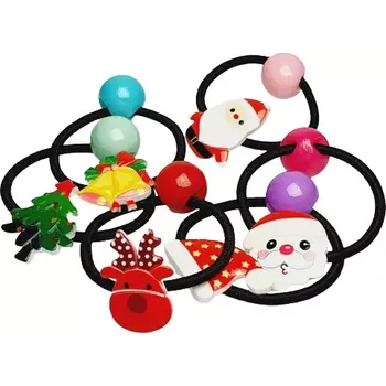 Vánoční světelná dekorace Vánoční gumička s ozdobou - 6ks