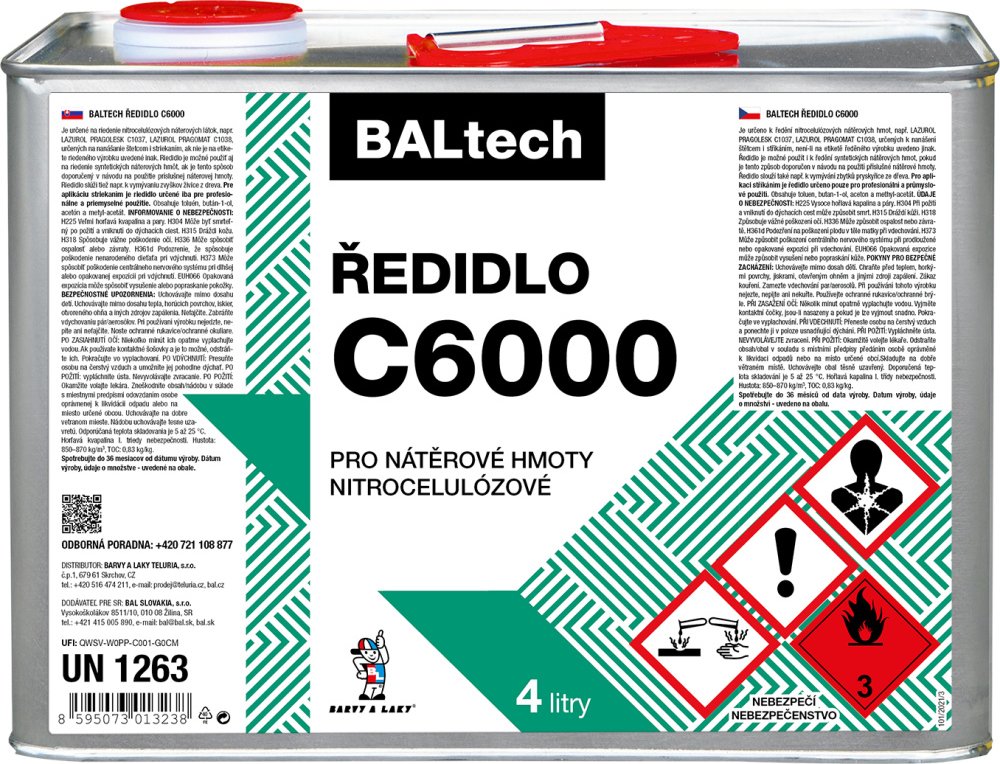 BARVY A LAKY HOSTIVAŘ a. s. Ředidlo C6000 4l