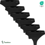 Dámská tanga bambus Gaubert 6ks Barva: Černá, Velikost: L/XL