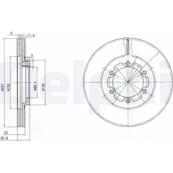 Brzdový kotouč DELPHI BG2524 Brzdový kotouč (BG2524)