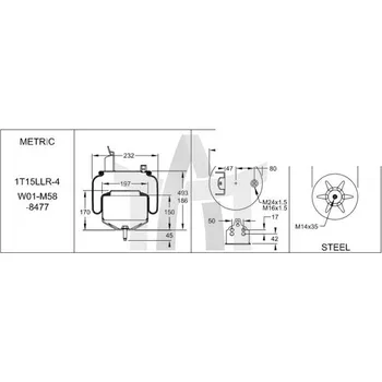 Měch - pneumatické odpružení FIRESTON W01M588477